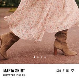 Sezane Blooming Pink Maria Skirt